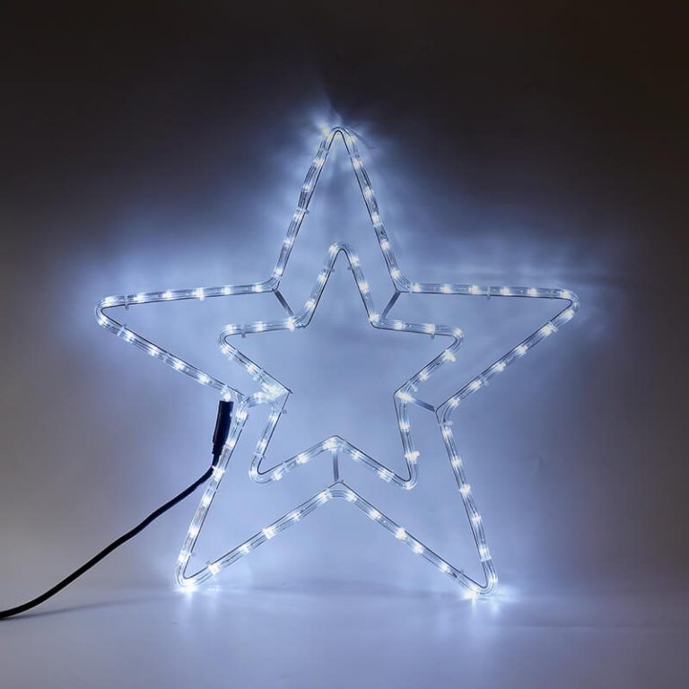 Stella Luminosa Led Di Natale Grande 50x50cm Per Decorazioni Natalizie