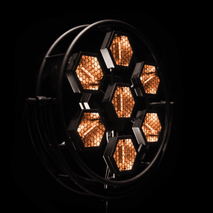 Lampada riflettore televisivo matrimoni romantici e teatrale effetto vintage Port Flower 7 RGBW
