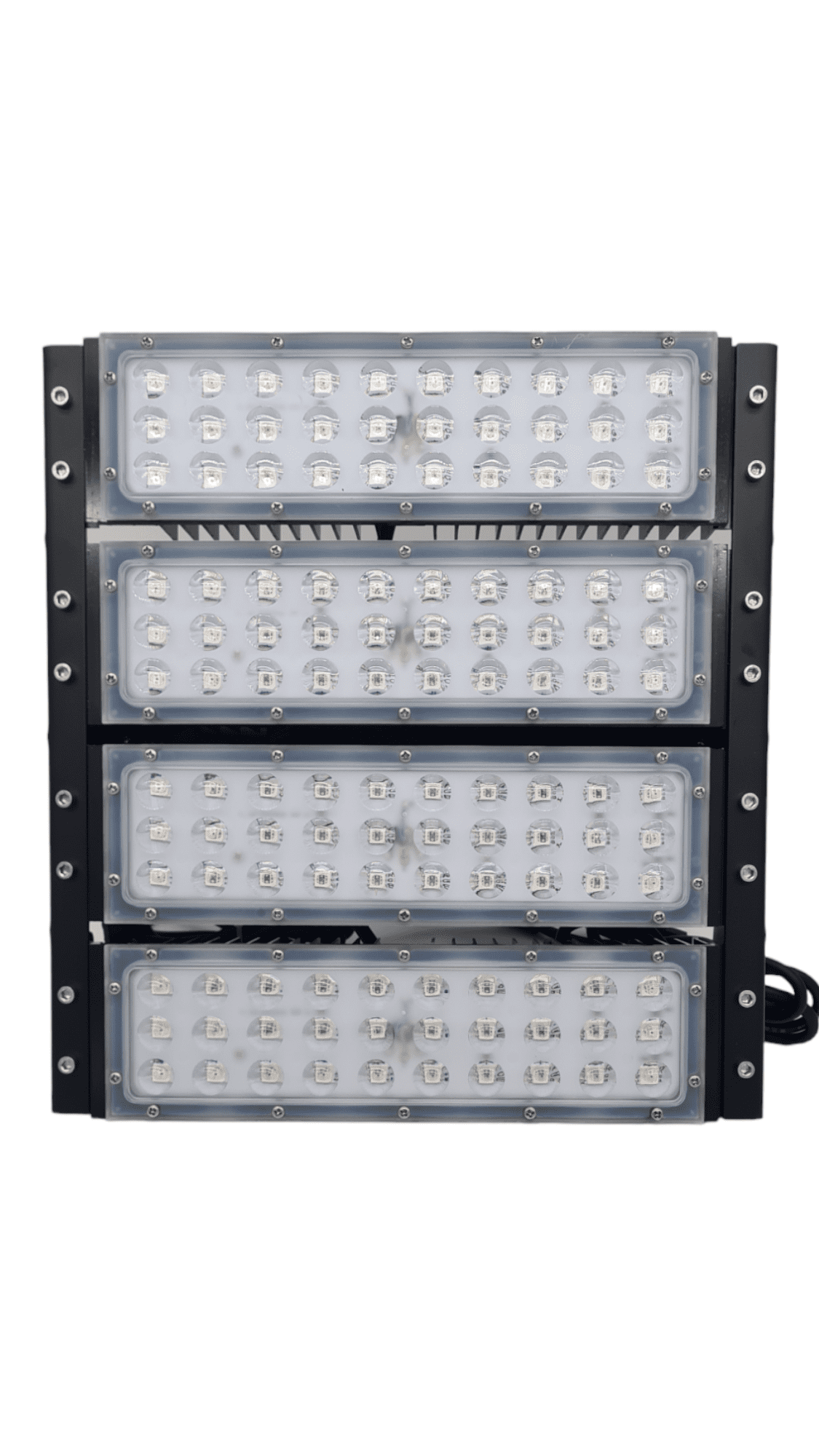 Faro LED FLOOD LIGHT 4X30W RGB controllabile tramite centralina Dmx512  alimentazione Power con solo ingresso